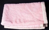 Pottery Barn Kids Pink White Plush Lovey Security Napping Blanket